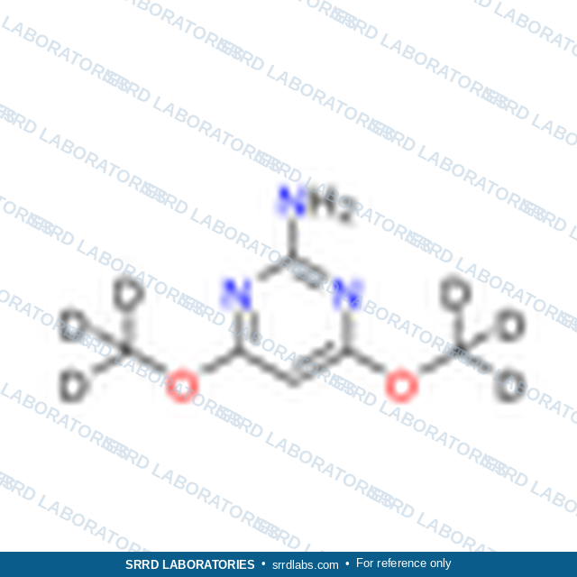 Chemical structure of 4-Amino-2,6-dimethoxypyrimidine-D6 — SRRD Laboratories