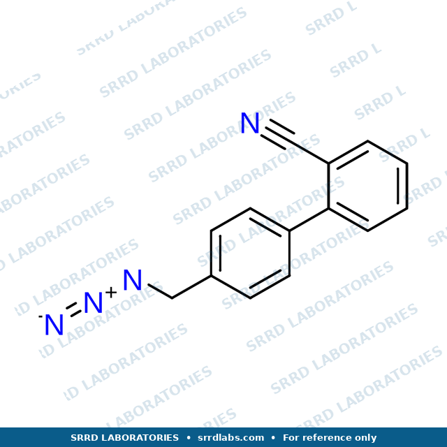 Chemical structure of 4-Azidomethyl-2'-cyanobiphenyl — SRRD Laboratories