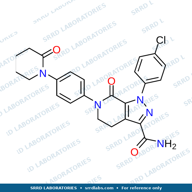 Chemical structure of Apixaban Chloro Impurity — SRRD Laboratories